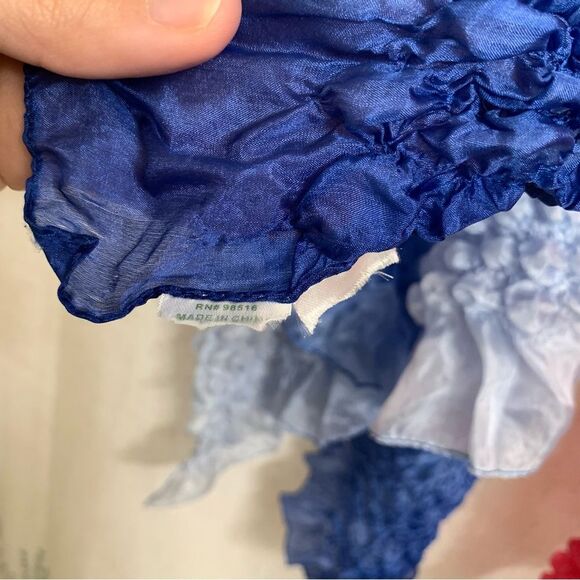 Coldwater Creek 100% Silk Set of 2 Gradient Ombré Bubble Crinkle Scarves - Picture 8 of 8